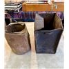Image 1 : Civil War Era Military Canvas Water Bucket and Leather Bag