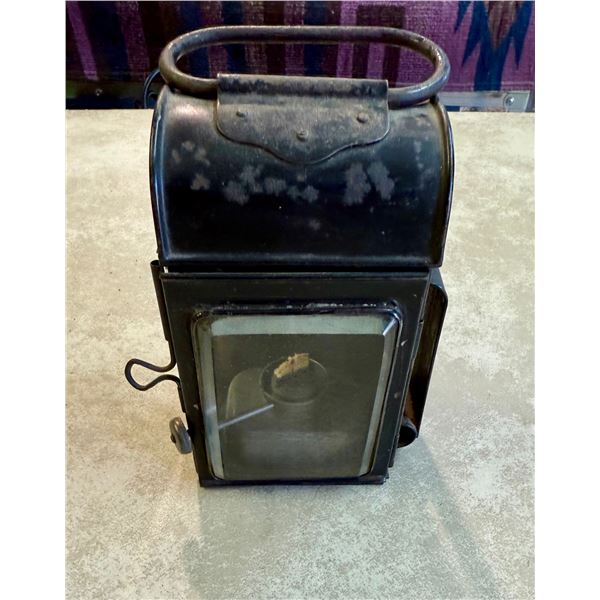 Vintage Motor Car Carriage Railway Lamp with Bevelled Glass