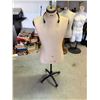 Image 1 : Male Torso Mannequin with Decorative Base and Adjustable Height on Wheels