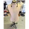 Image 2 : Male Torso Mannequin with Decorative Base and Adjustable Height on Wheels