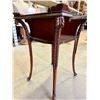 Image 2 : Ornate Wood Glass Top Side Table