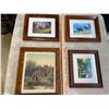 Image 1 : Set of Four Wooden Framed Prints