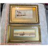 Image 1 : Two Boat Pictures in Vintage Ornate Frames