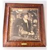 Image 1 : Framed lithograph “Portrait of George Giese” in vintage oak frame : mid 1800s