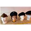 Image 1 : Quantity of 4 vintage Military Caps and mannequin heads