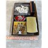 Image 1 : Box of misc. jewelry boxes: stone, tin, vintage “occupied Japan” mid-1940s. Includ