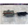 Image 1 : Meccano Hornby O-Gauge Pool Tanker with flatbed wagon: 1930s-1950s