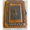 Image 2 : Ornate antique photo album + decorative leather folder