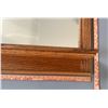 Image 2 : Heavy Oak Mirror with Shelf. Measures: 45” wide x 36” tall