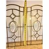 Image 2 : Pair of Brass and Glass Doors with Beveled Glass and Etched Roses