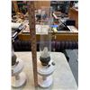 Image 2 : Pair of Matching Aladdin Milk Glass Mantle Lamps