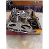 Image 1 : Box of misc. antique metal ashtray parts