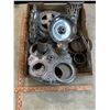 Image 2 : Box of misc. antique metal ashtray parts