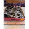 Image 1 : Box of misc. antique metal ashtray parts