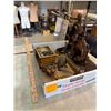 Image 1 : Box of misc. antique clock parts - bronze figures, etc.