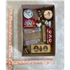 Image 2 : Box of vintage tins and glass bottles