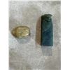 Image 3 : Box of misc. geological collectables: petrified wood, fossils, opals, agates, jade, etc.