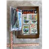 Image 2 : Box of vintage Canadiana: Saskatchewan Map, Travel Guide, misc. City Decals