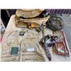 Image 2 : Vintage Leather Duffle Bag & Misc. items