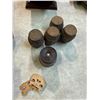 Image 8 : Misc. Wood Items - Vintage Barometer, Asian Toothpick Dispenser, Bowl, Boxes etc.
