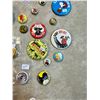Image 8 : Box of Vintage Pins and Bumper Stickers