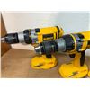 Image 2 : Assortment of Dewalt 18V Power Tools:: 2 Drills, Impact Driver, Hammer Drill, 4 Batteries + Charger