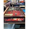 Image 2 : 5-Sided Glass Showcase: Medicine Glass, Knife Stands, Phonograph Reproducer, Ivory Vanity Tools, etc