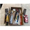 Image 2 : Box: Sharpening Stone, Saw Blades, Shims, Auto Levelling Laser, Screwdriver Bits