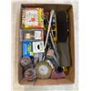 Image 2 : Box: Sandpaper, Wire Brushes, Wool Polishing Heads, Staples, Scraper Blades, etc.