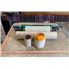 Image 1 : Assortment of 5 Rolls of packing shrink wrap & dispensers