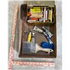 Image 2 : Box of Assorted Paint Supplies and Fill Sticks for Flooring