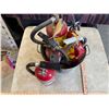 Image 2 : Quantity of 5 Various-Sized Fire Extinguishers and Galvanized Bucket