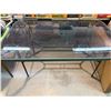 Image 2 : Glass Top Patio Table - 38 x 60