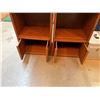 Image 3 : Pair of Oak Veneer Light-Up Entertainment Units/Bookcases - 25” W x 72” T x 21[x=#