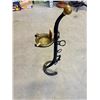 Image 1 : Folk Art Smoking Stand made of Horse Tack and Brass