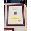 Image 2 : Framed Set of Three Authentic Ship Wreck Coins - HMS Admiral Gardner (2) and Widow’s Mite (