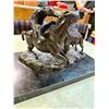 Image 2 : Charles Russell Bronze on Marble Base (30 lbs)