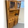 Image 2 : Rustic Pine Cornier Hutch - 75” T x 38” W x 21” D