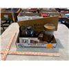 Image 2 : Box of Misc. Vintage Oil Items: Oil Can, Oil Pens, BA Oil Items, Gas Coupons