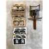 Image 1 : Box: Antique Stereoscope “Perfec” Model with Large Assortment of Stereoview Cards