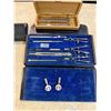 Image 3 : Box: Misc. Antique Instruments, Office Supplies, Tools, Pens, etc.