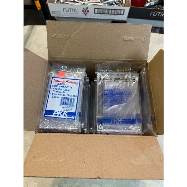 Large Quantity of Hard Case Collectible Card Holders - Many New