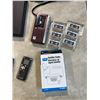 Image 2 : Box: Misc. Electronic Items - Sennheiser Headphones, Micro Cassette Recorders, Cassette Adapter, etc