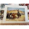 Image 3 : Box: Assorted Matted Cowboy Prints by Harold Bryant, Charles Lasalle, etc.