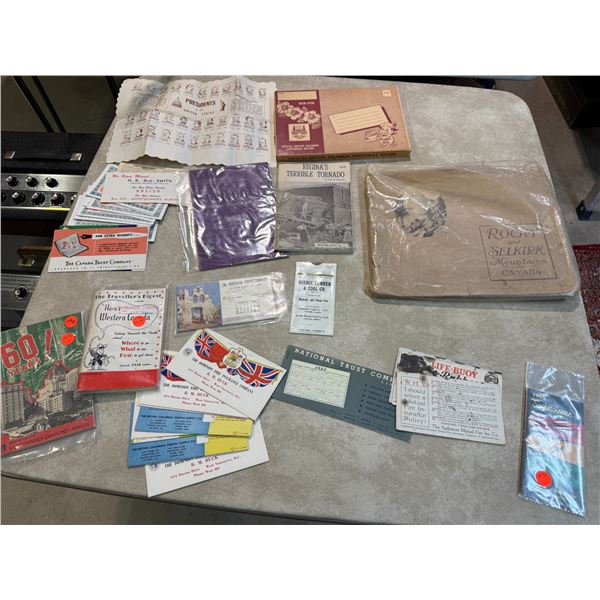 Box: Assortment of Vintage Canadians Books and Ephemera