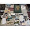 Image 1 : Box: Assorted Canadiana Postcards, Postcard Album, and Ephemera