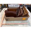 Image 1 : Box: Carved Wooden Letter/Paper Organizers and Pen Box