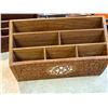 Image 3 : Box: Carved Wooden Letter/Paper Organizers and Pen Box