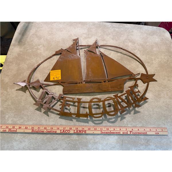 Copper Ship “Welcome” Sign