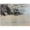 Image 3 : Five Black and White Drawings - Kettle Valley Railway and Bugling Elk, Morning Mist Moose